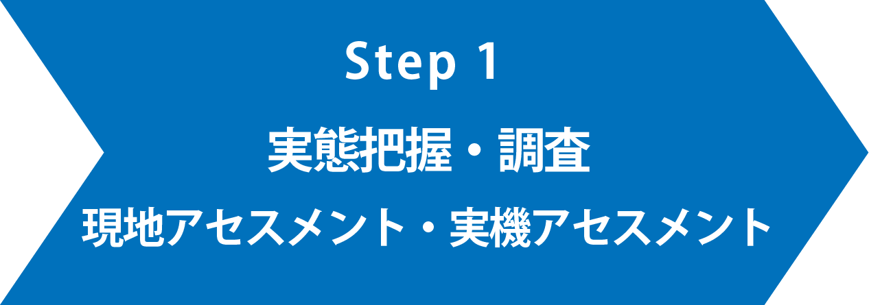 Step 1実態把握・調査現地アセスメント・実機アセスメント