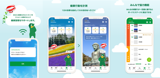 行動変容を支援するスマートフォンアプリ「GreenUP」