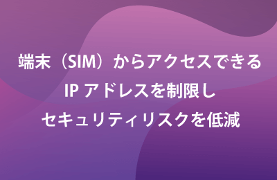 MVNOオプションサービス・IPアクセス制限サービスで課題を解決